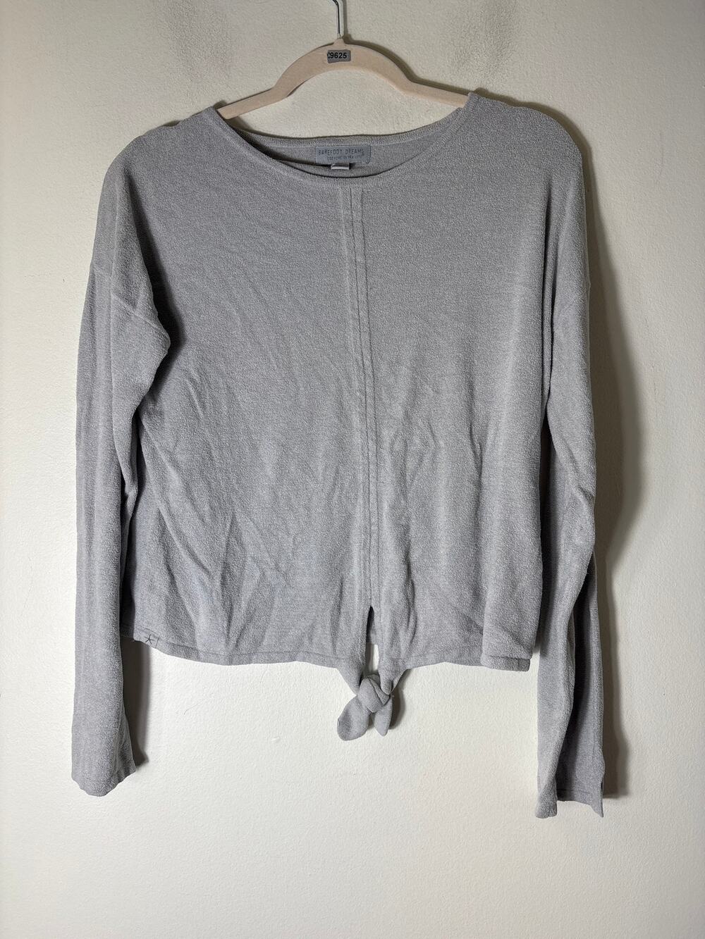 Barefoot Dreams Gray Long Sleeve Lounge Wear Top Sz M